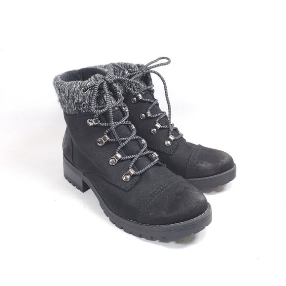 Universal Thread Women's Size 8 Combat Boots Fleece Lined Faux Suede - Picture 1 of 8